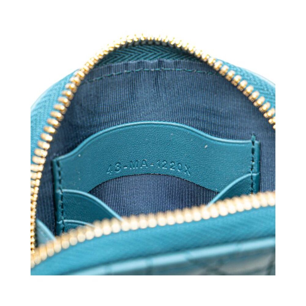 Pre Loved Dior Quilted Chain Messenger Bag Women Blue - Picture 6 of 8